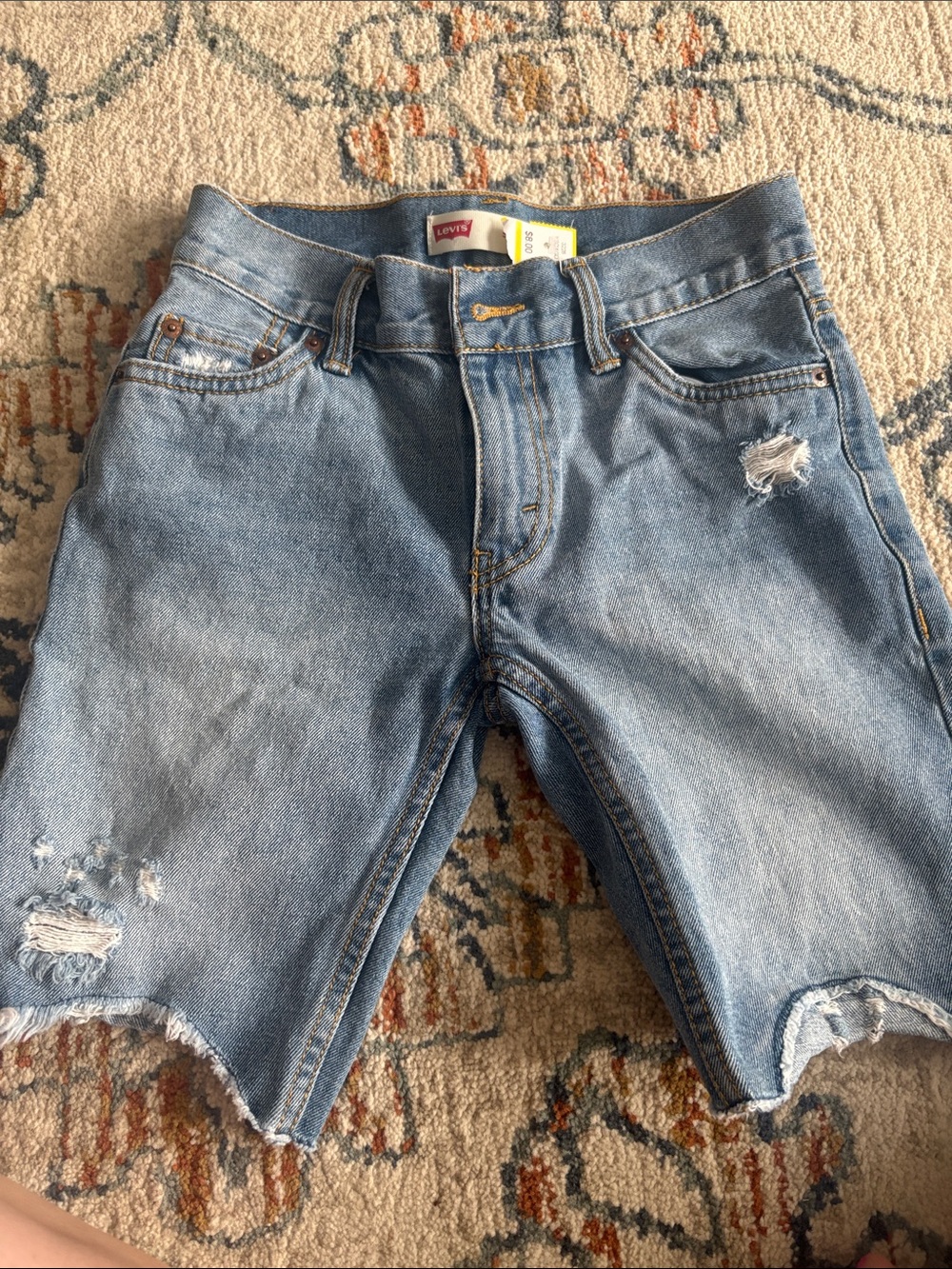 Levi's Light Blue Distressed Cutoff Denim Shorts